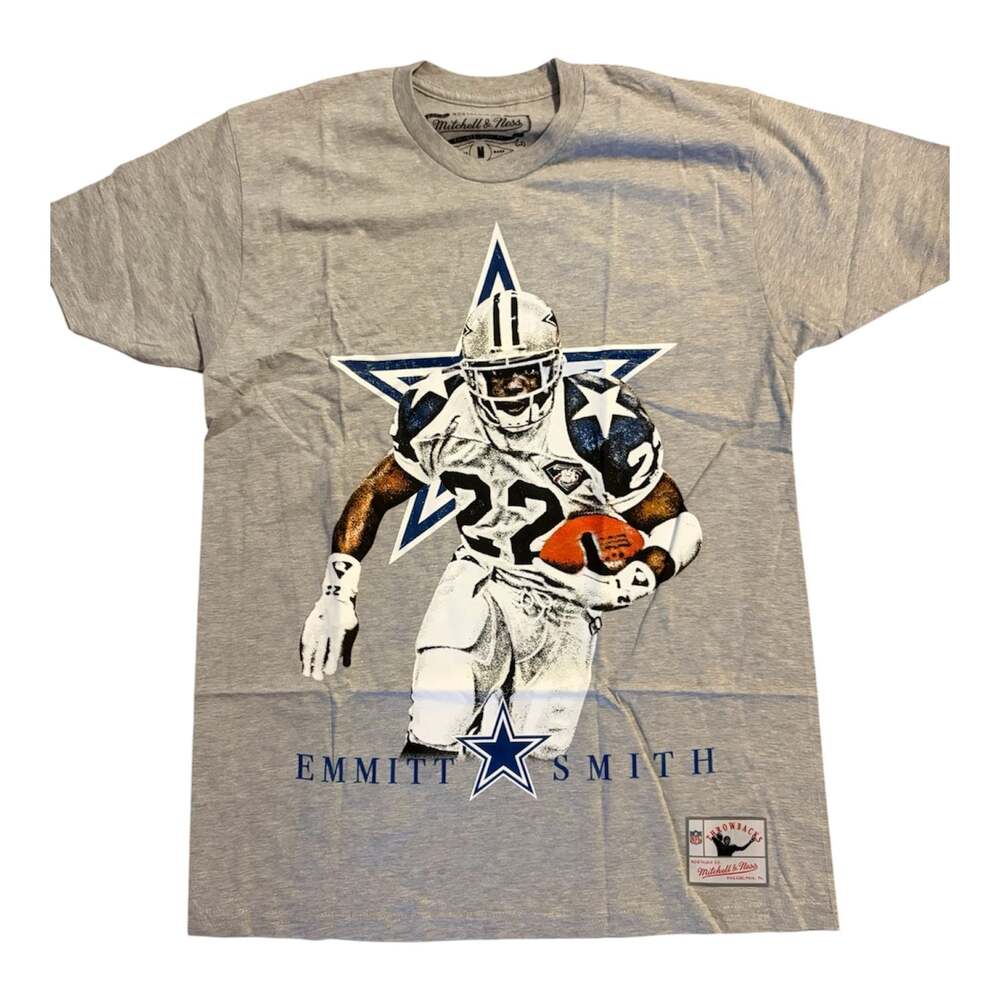 Emmitt Smith Dallas Cowboys Grey Heather Big D Champions T-Shirt,